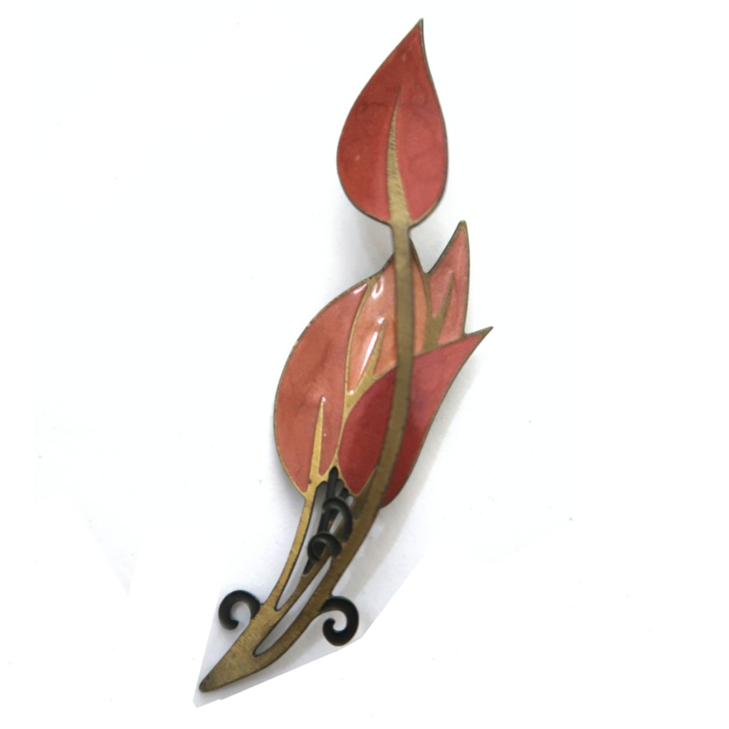 Edgar Berebi Floral Brooch Art Nouveau Style